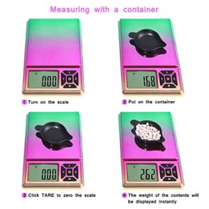 GRAM PRES Digital Pocket Scale 300g/0.01g Accuracy，Small Jewellery Coin Powder Scale Digital Gram and Oz with 50g Cal Weights，Digital Gram Scale - Image 4